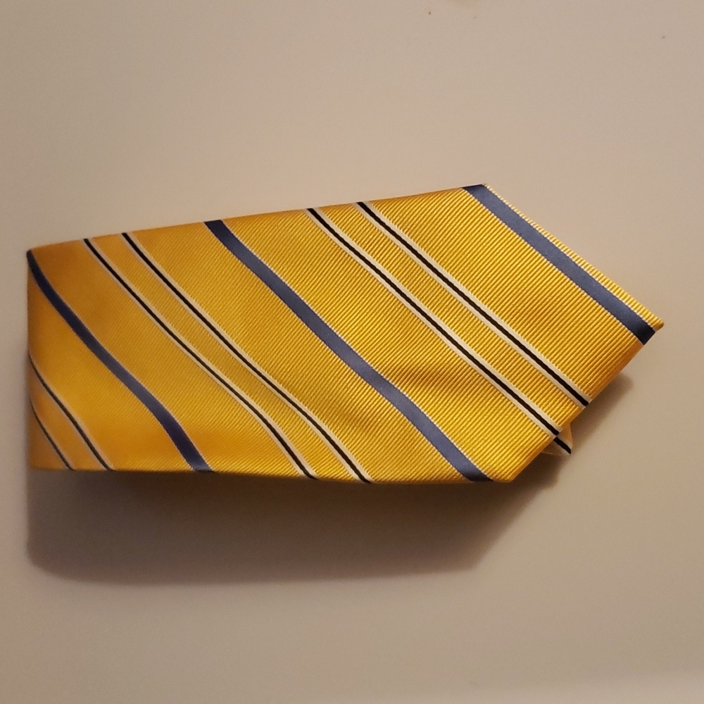 Imani Uomo necktie gold and blue striped